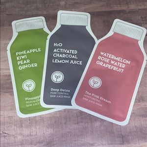ESW Beauty Raw Juice Cleanse Masks - set of 3